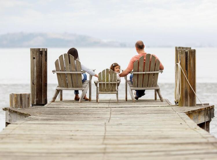 Family at dock